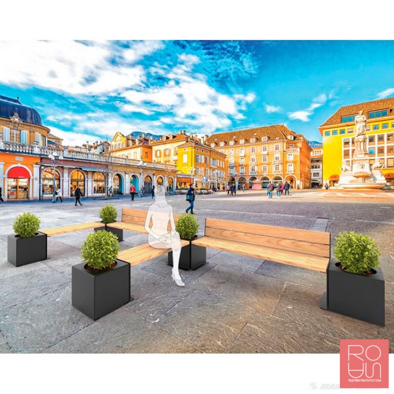 Banqueta sèrie Kub. tot acer